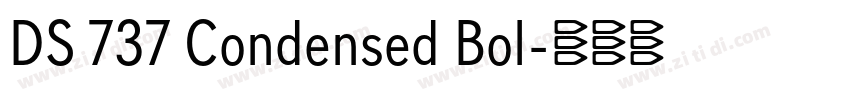 DS 737 Condensed Bol字体转换 DS 737 Condensed Bol字体转换